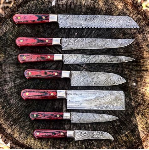 Damascus Steel Kitchen Knife Set – The Vintage Market