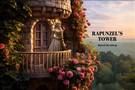 Rapunzel's Tower Digital Backdrop Fairy Tale Princess Photography ...