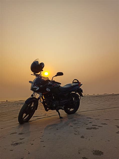 A bike at Ganga Sagar beach - Free Image by Sher Khan on PixaHive.com