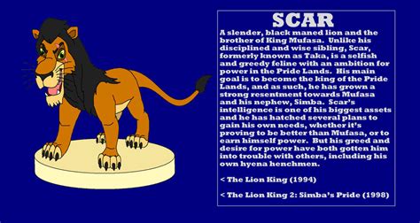 Character Info: Scar (The Lion King) by kylgrv on DeviantArt