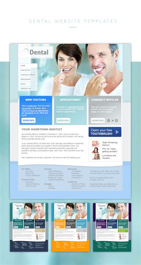 Dental Website Templates Concepts on Behance