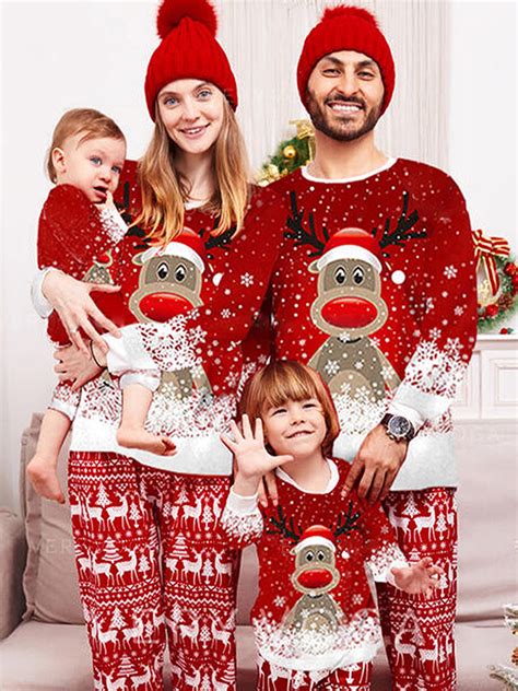 Family Christmas Pjs Matching Sets Women Men Xmas Matching Pajamas for Adults Kids Holiday Xmas ...