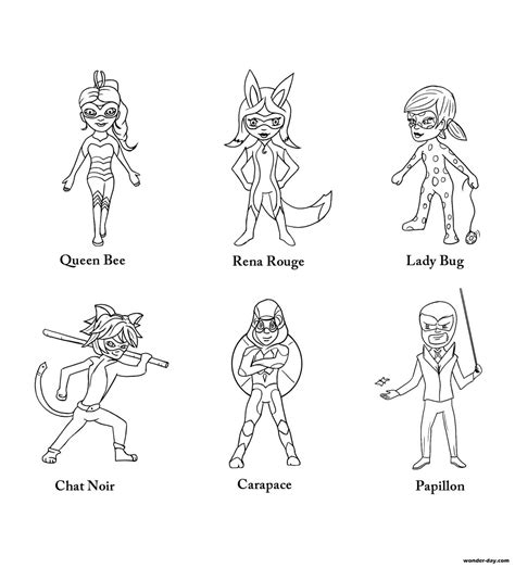 Ladybug And Cat Noir Kwami Coloring Pages : Miraculous Ladybug Coloring ...