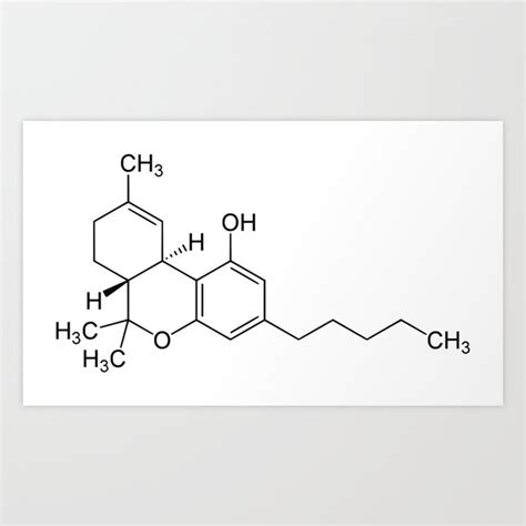 THC Molecule Art Print by jimmywho | Society6