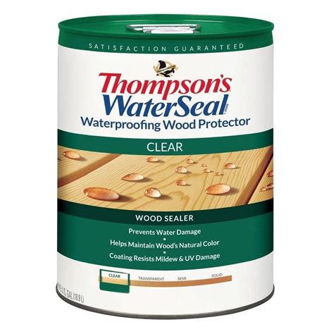 Thompson's WaterSeal 5 gal. Clear Waterproofing Wood Protector-TH.041805-20 - The Home Depot