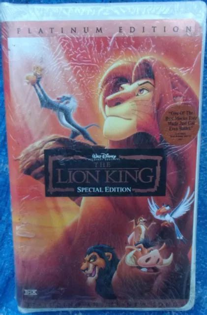 DISNEY THE LION King Special Edition VHS Video Factory Sealed Buena Vista VTG EUR 21,41 ...