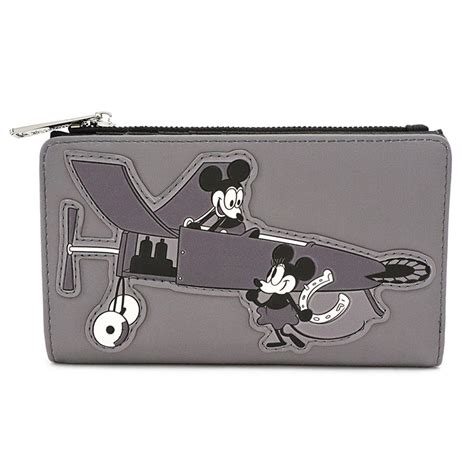 Disney Loungefly Flap Wallet - Mickey Mouse Plane Crazy