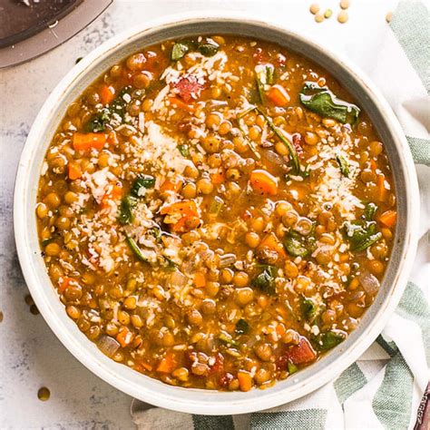 Instant Pot Lentil Soup - iFoodReal.com