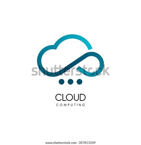 Cloud Computing Storage Vector Logo Technology Stock Vector (Royalty ...