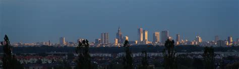 Warsaw skyline at sunset by CrusierPL on DeviantArt