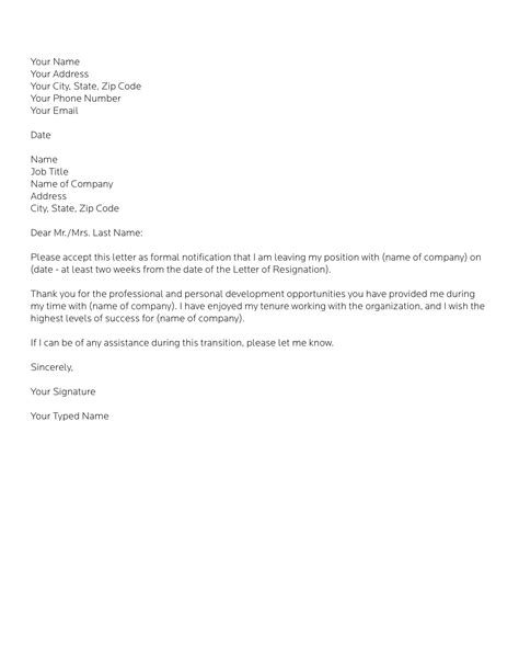 Simple Resignation Letter - 59+ Examples, Format, Word, Pages, How to ...