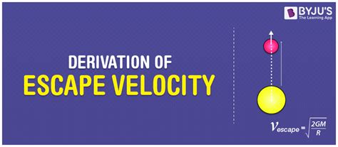 Derivation of Escape Velocity - Check Escape Velocity Derivation