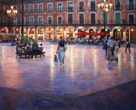 Plaza Mayor De León, Painting by Nemesio Balsera | Artmajeur