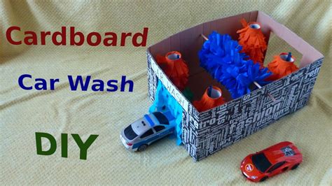 Cardboard Car Wash. DIY cardboard toys - YouTube