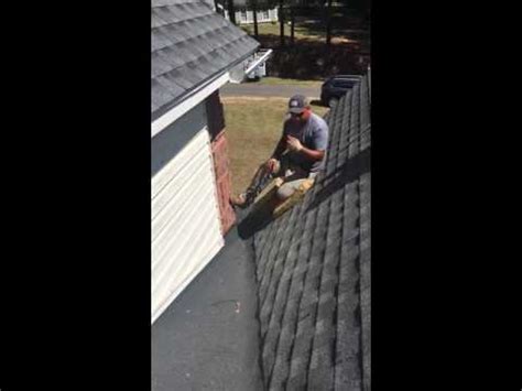 How to use roll roofing to fix a dead valley - YouTube