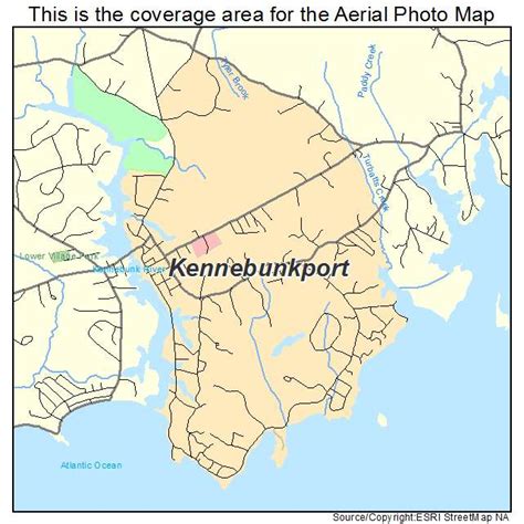 Aerial Photography Map of Kennebunkport, ME Maine