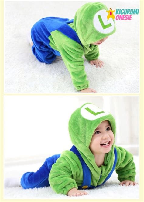 Baby Costume Mario Luigi Onesie Costumes - Kigurumi Onesie