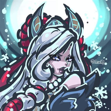 Who made the Snow Moon Caitlyn splash art? : Caitlynmains