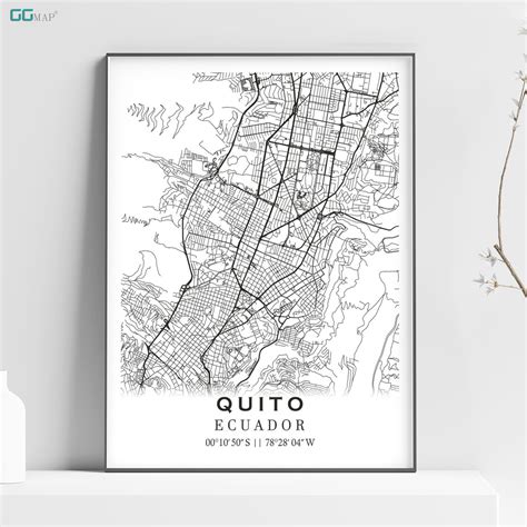 City Map of QUITO Home Decor Wall Decor Office Map - Etsy