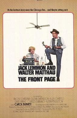 The Front Page (1974 film) - Wikipedia