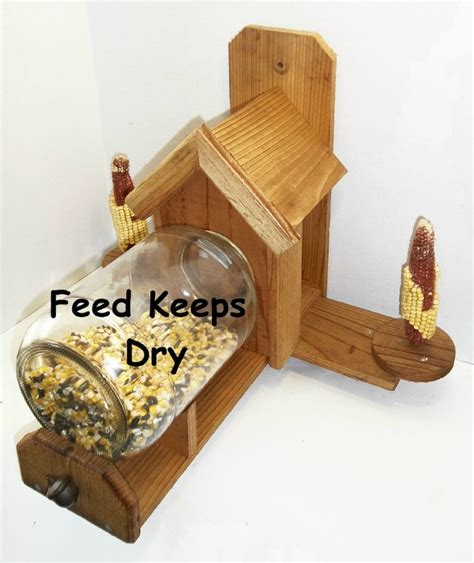 Cedar Squirrel Feeder With Optional Dual Corn Holder includes - Etsy