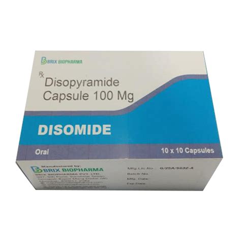 100 Mg Disopyramide Capsule General Medicines at Best Price in Mumbai ...