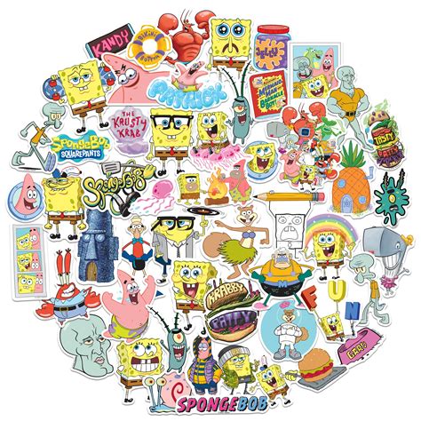 Buy Spongebob Squarepants Sticker Pack Die Cut Vinyl Large Delux ...