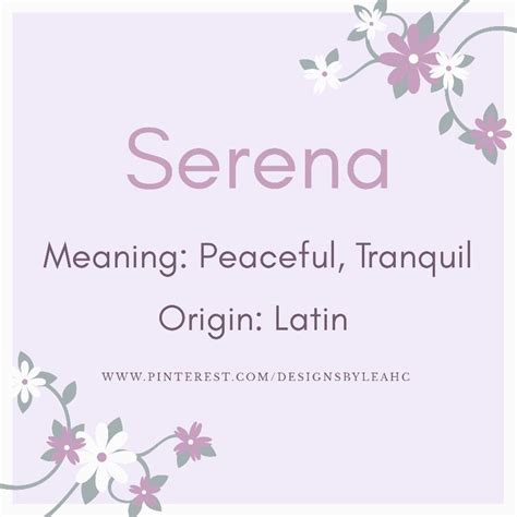 Serena | Baby girl names, Gorgeous girl names, Pretty names