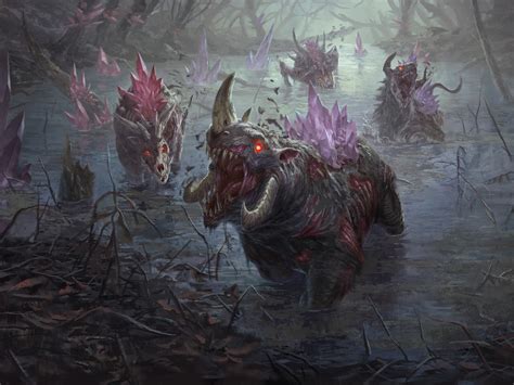 MtG Art: Dredge the Mire from Commander 2020 Set by Lie Setiawan - Art of Magic: the Gathering