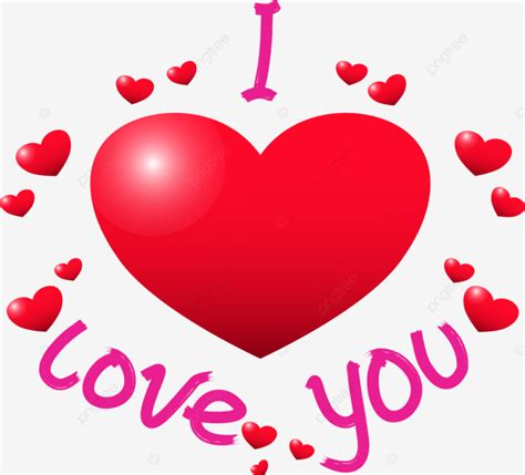 I Love You Vector Heart Shape, I Love You, Love, Heart PNG and Vector ...