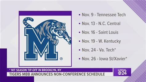 Memphis Tigers release 2021-22 men’s basketball non-conference home ...