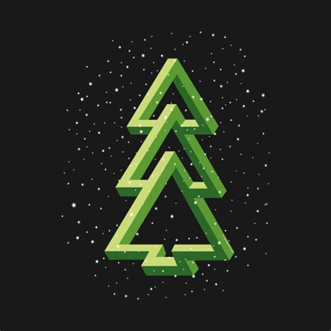 Christmas Tree - Optical Illusion - Christmas - T-Shirt | TeePublic