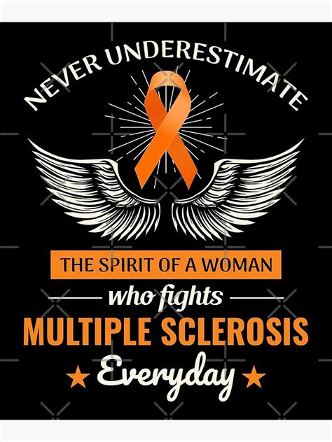 "Multiple Sclerosis Awareness Month Orange Ribbon" Poster by ...