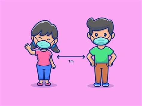 Social Distancing People Boy And Girl by catalyst on Dribbble