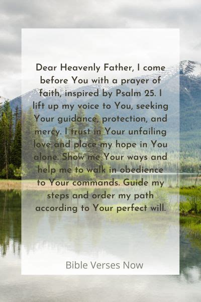 15 Powereful Prayer Of Faith Psalm 25 – Bible Verses of the day