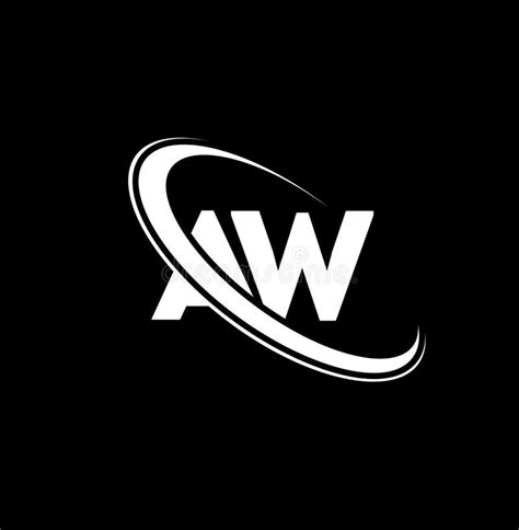 AW Logo. a W Design. White AW Letter. AW/a W Letter Logo Design Stock ...