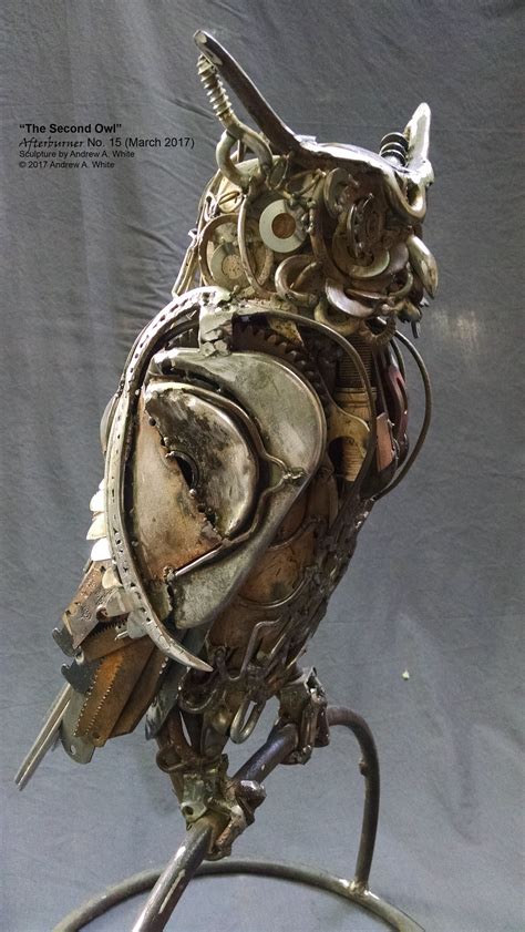 "The Second Owl:" scrap metal sculpture. | Scrap metal art, Metal ...