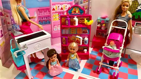 Barbie Doll Grocery Store Market Playset!! - YouTube