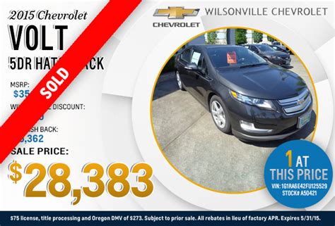 New 2015 Chevy Car Specials | Portland & Salem, OR New SUV & Vehicle ...