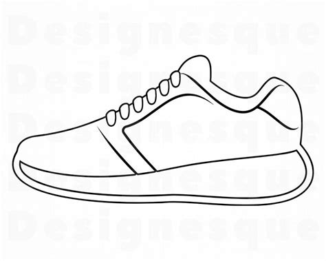 Sneaker Outline SVG Sneaker Svg Running Shoes Svg Sneaker | Etsy