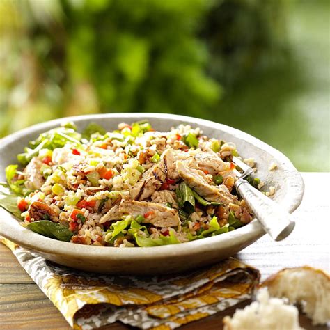 Brown Rice Salad with Grilled Chicken Recipe | Taste of Home