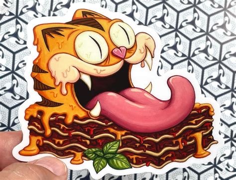 Garfield Lasagna, mondays, Amirite Vinyl Sticker - Etsy