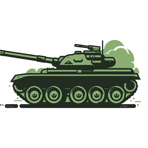 Premium Vector | Military tank side view isolated on white