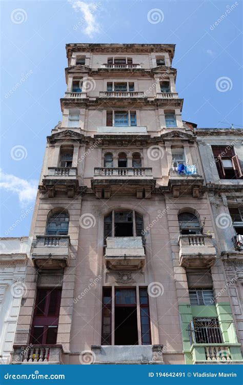 Architecture of Havana, Cuba Stock Image - Image of balcony, green ...