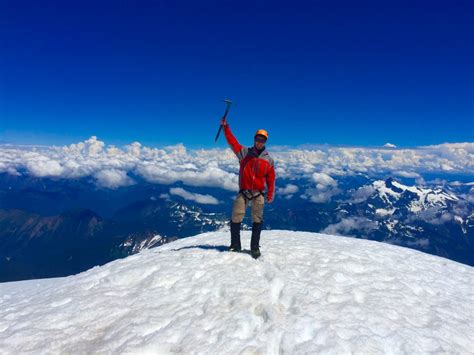 Beautiful summit of Mt. Baker in the Pacific Northwest