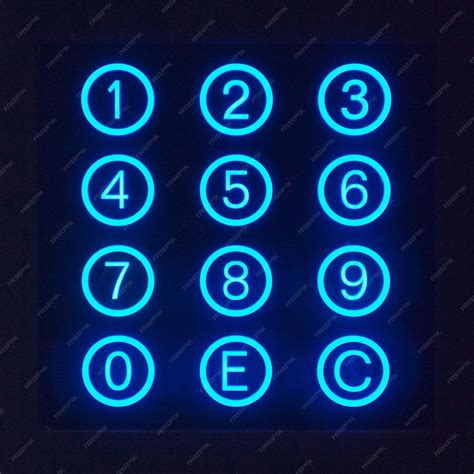 Premium Photo | Back lit keypad from a vending machine