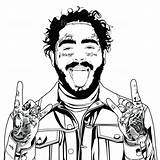 Post Malone Coloring Sheets Coloring Pages sketch template