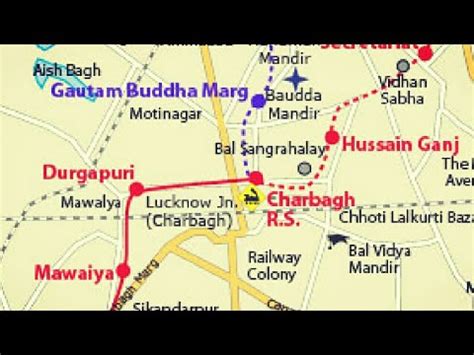 Lucknow Metro Route Map - YouTube