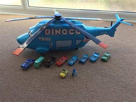 Disney lightening McQueen Dinoco helicopter/carrycase. | in Plymouth, Devon | Gumtree
