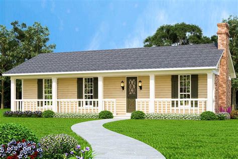 Plan 55205BR: Simple House Plan with One-Level Living and Cathedral ...